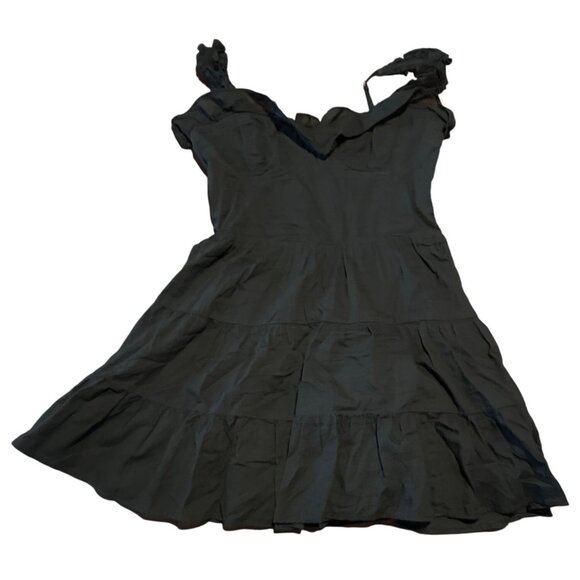 Show Me Your Mumu Black Jolene Mini Dress XS 100% Cotton NO BELT - Picture 2 of 8